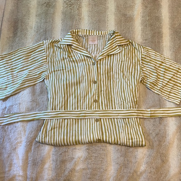 The Lullaby Club Luxe Lounge Dress-Striped - Picture 3 of 4